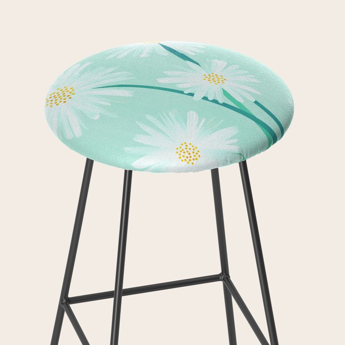 Mint Wildflower Bouquet Stool Gallery Image 2