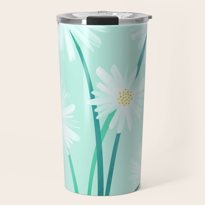 Mint Wildflower Bouquet Travel Mug Gallery Image 1