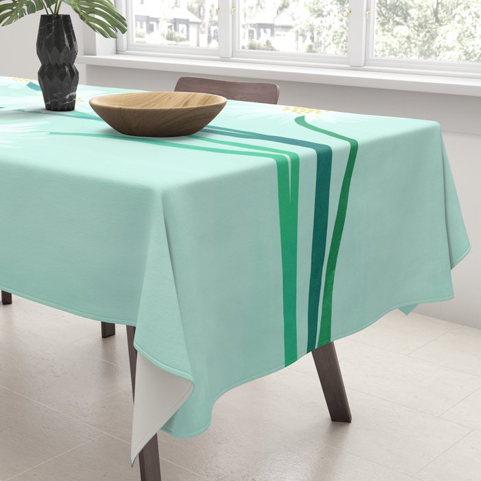 Mint Wildflower Bouquet Tablecloth Gallery Image 3