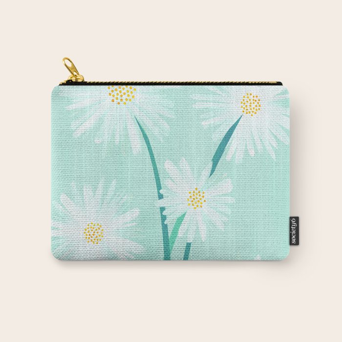 Mint Wildflower Bouquet Carry All Pouch Gallery Image 1