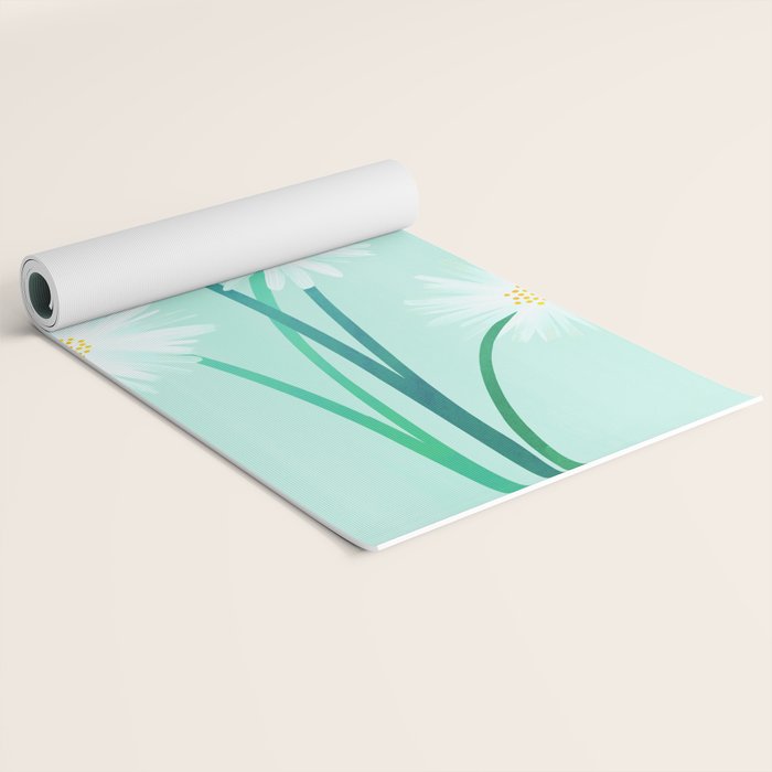 Mint Wildflower Bouquet Yoga Mat Gallery Image 2