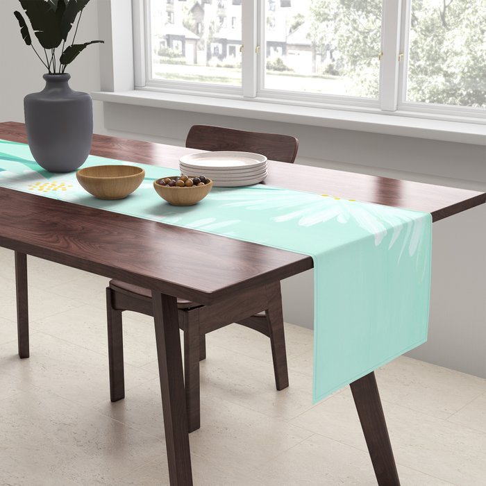 Mint Wildflower Bouquet Table Runner Gallery Image 2