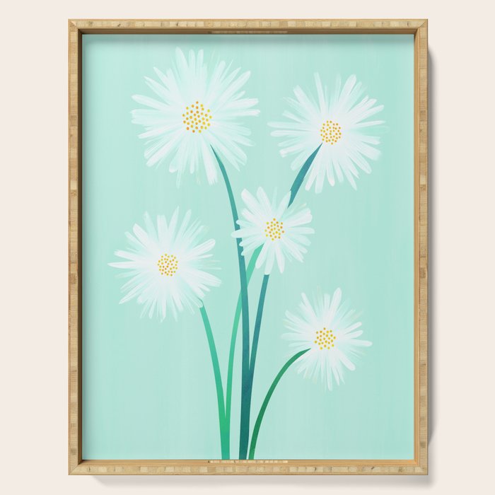 Mint Wildflower Bouquet Serving Tray Gallery Image 1