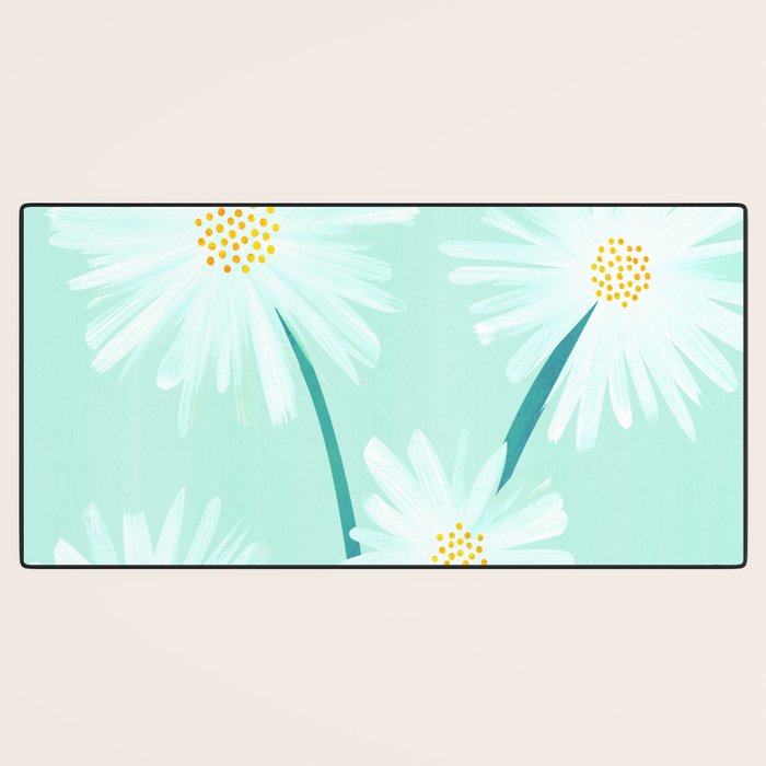 Mint Wildflower Bouquet Desk Mat Gallery Image 3