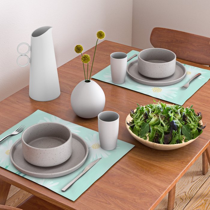 Mint Wildflower Bouquet Placemat Gallery Image 2