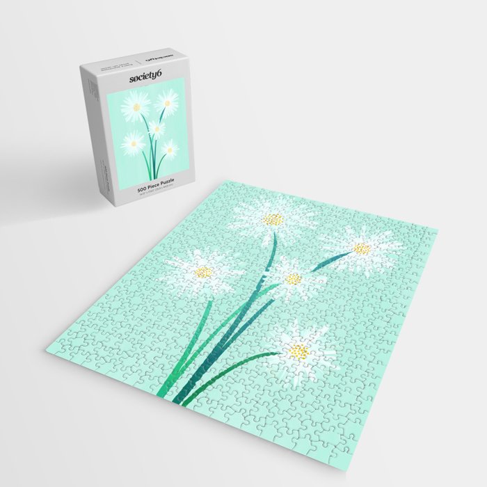 Mint Wildflower Bouquet Jigsaw Puzzle Gallery Image 2