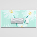Mint Wildflower Bouquet Desk Mat Gallery Image 1