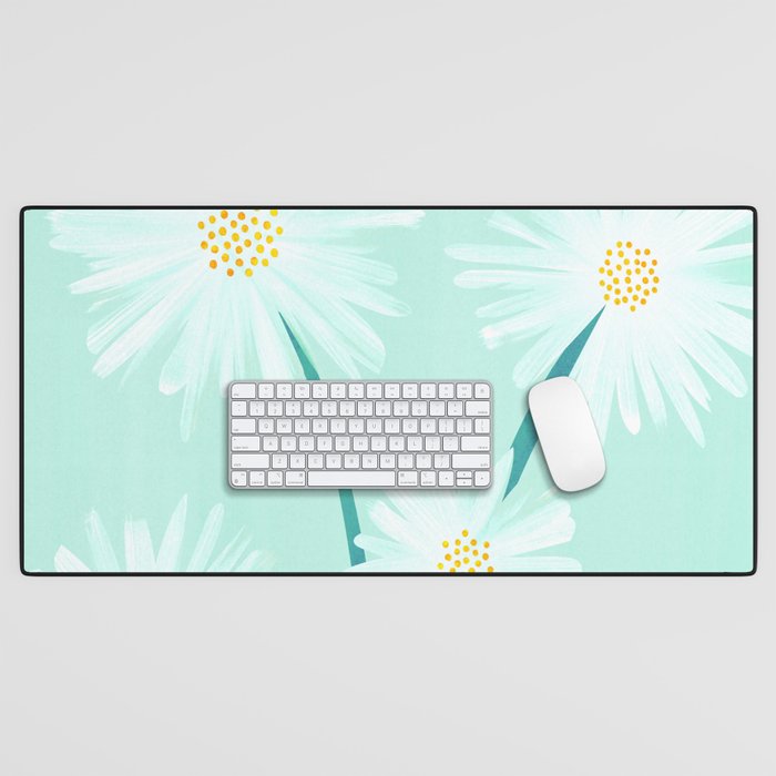 Mint Wildflower Bouquet Desk Mat Gallery Image 1