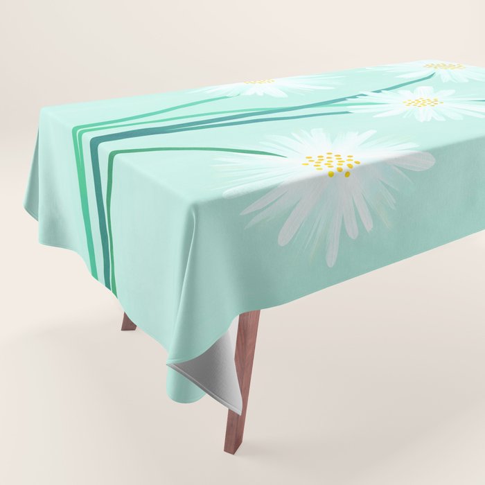 Mint Wildflower Bouquet Tablecloth Gallery Image 1