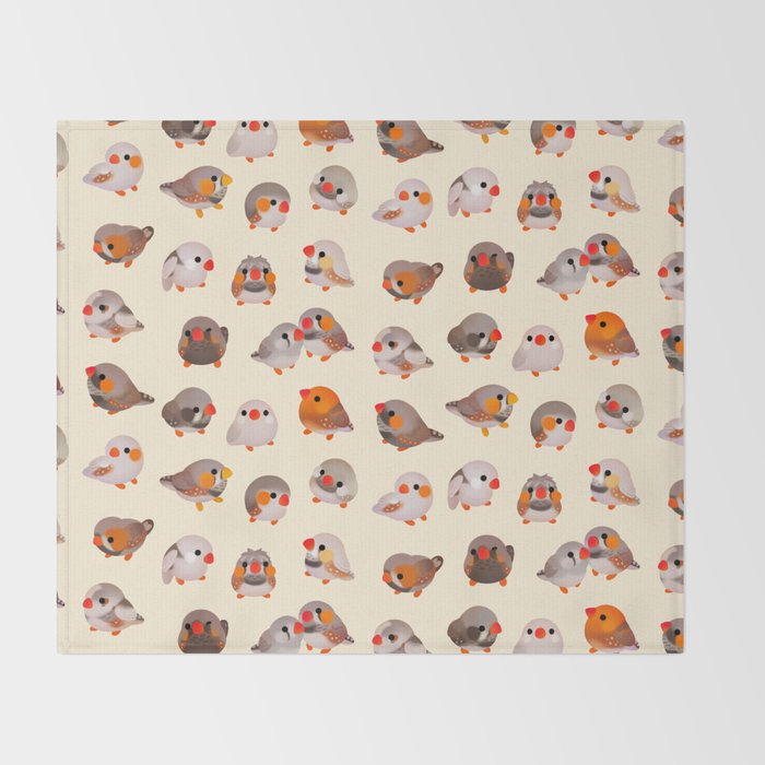 Zebra finch Throw Blanket Gallery Image 2