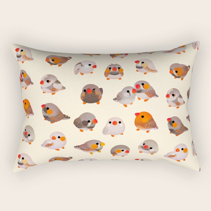 Zebra finch Rectangular Pillow Gallery Image 1