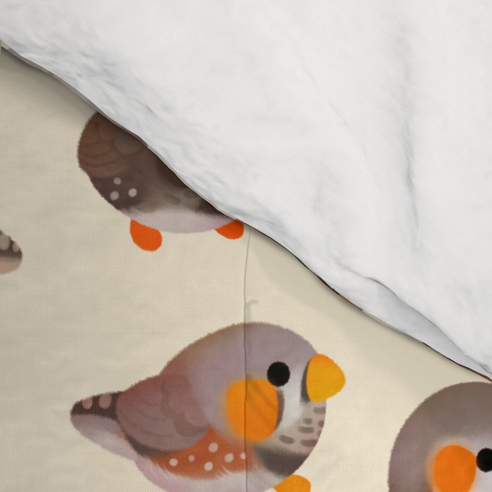 Zebra finch Comforter Gallery Image 4