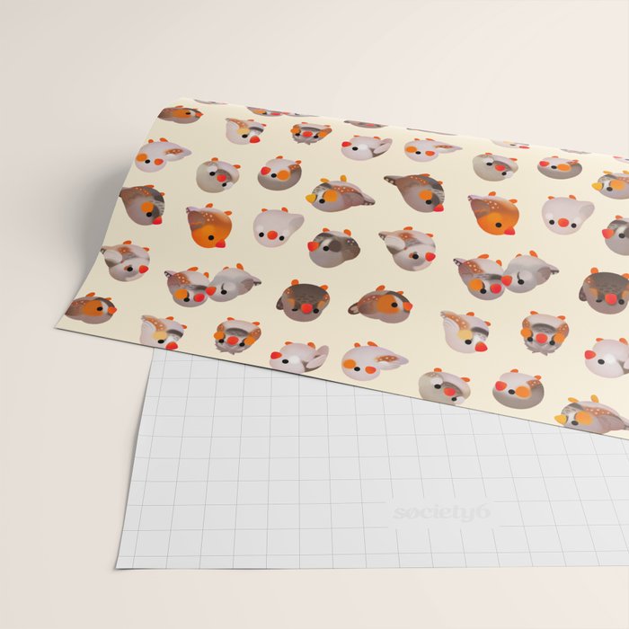 Zebra finch Wrapping Paper Gallery Image 2