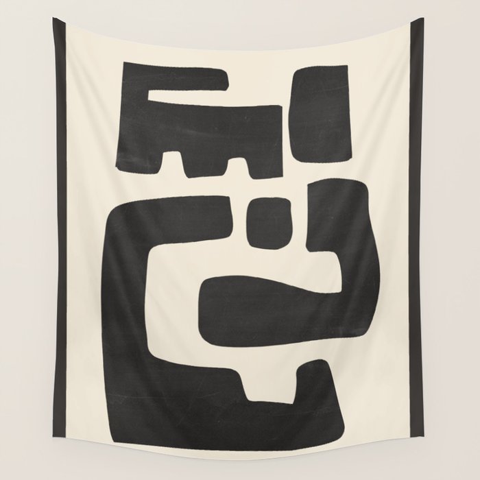 Modern Abstract Minimal Shapes 4 Wall Tapestry Gallery Image 1