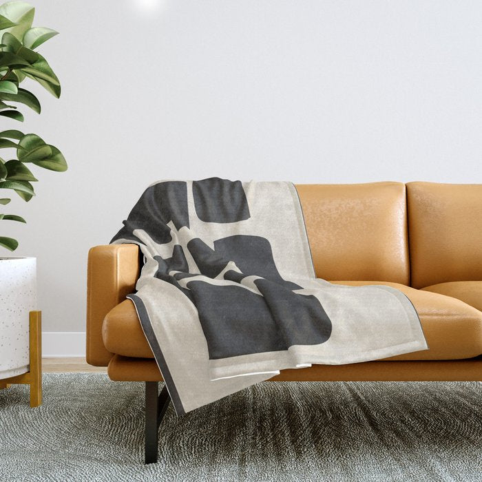 Modern Abstract Minimal Shapes 4 Throw Blanket Gallery Image 1