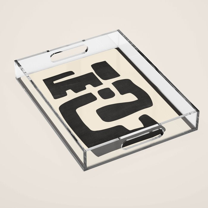 Modern Abstract Minimal Shapes 4 Acrylic Tray Gallery Image 1
