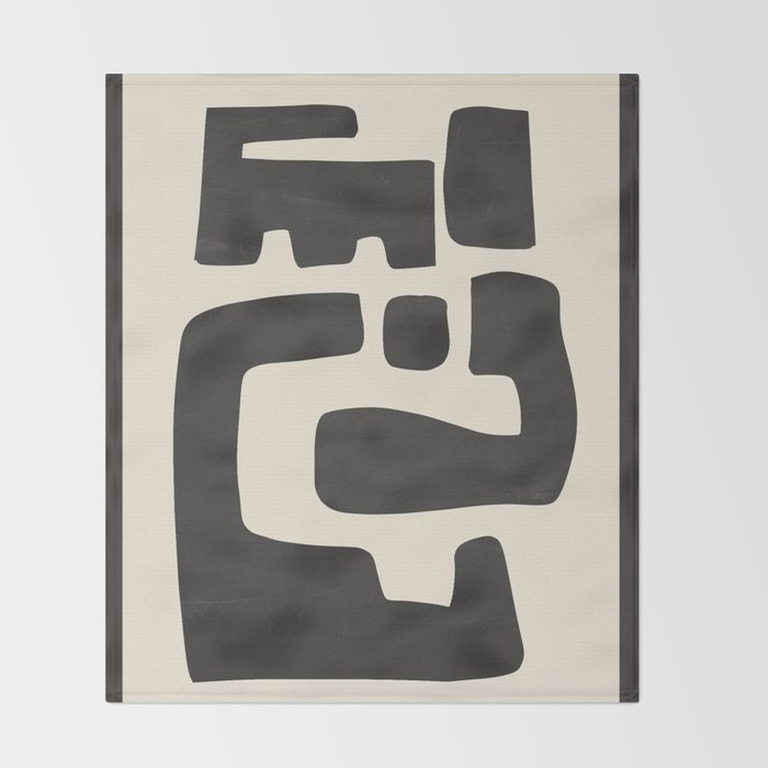 Modern Abstract Minimal Shapes 4 Throw Blanket Gallery Image 2