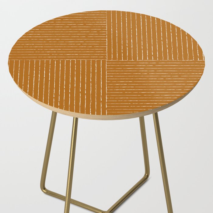 Lines III (Golden Brown) Side Table Gallery Image 2