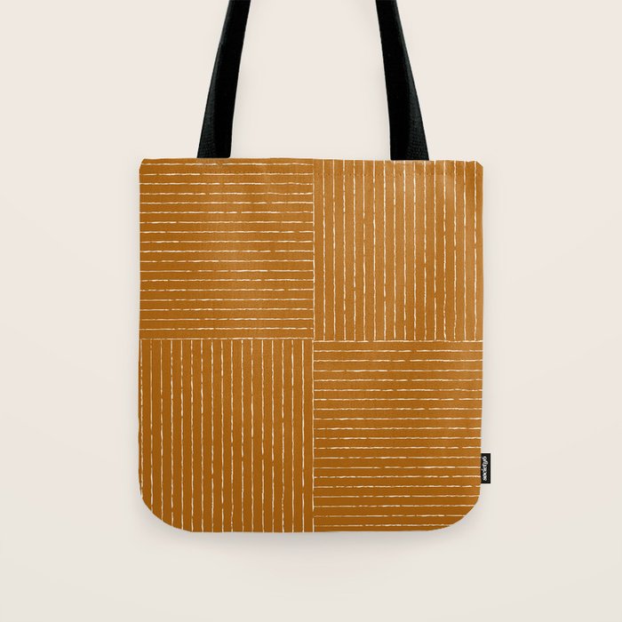 Lines III (Golden Brown) Tote Bag Gallery Image 1