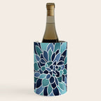 Festive, Flower Bloom, Navy Blue and Teal Wine Chiller Gallery Image 2