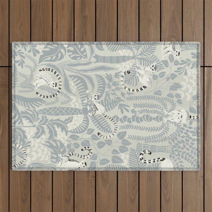 Jungle adventure soft neutral Outdoor Rug Gallery Image 1