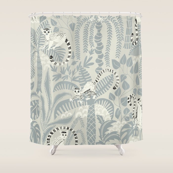 Jungle adventure soft neutral Shower Curtain Gallery Image 1
