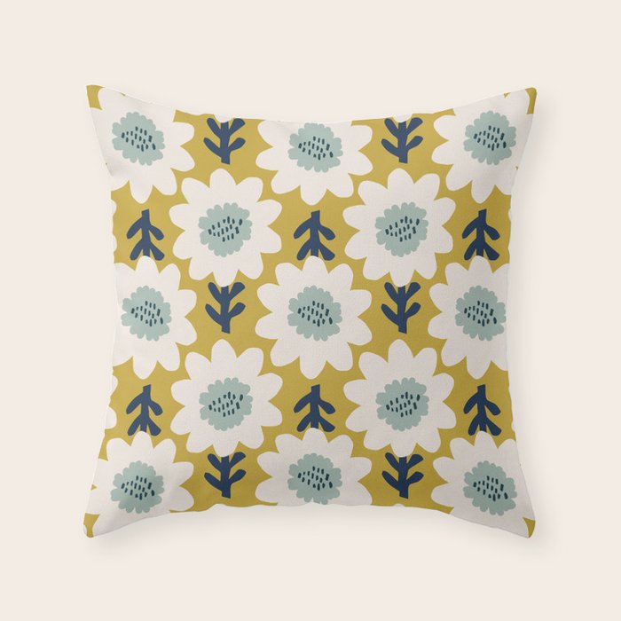 Sunflower Field - fresh Throw Pillow Gallery Image 6