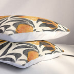 Peaches - marigold & black Pillow Sham Gallery Image 3