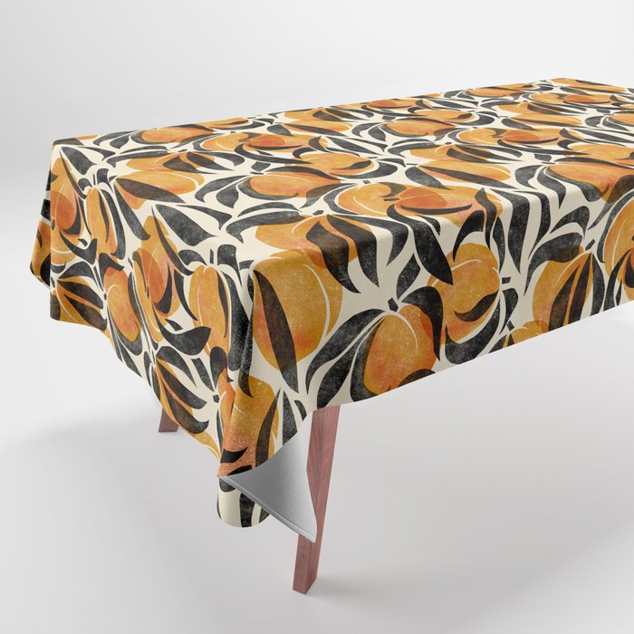 Peaches - marigold & black Tablecloth Gallery Image 1