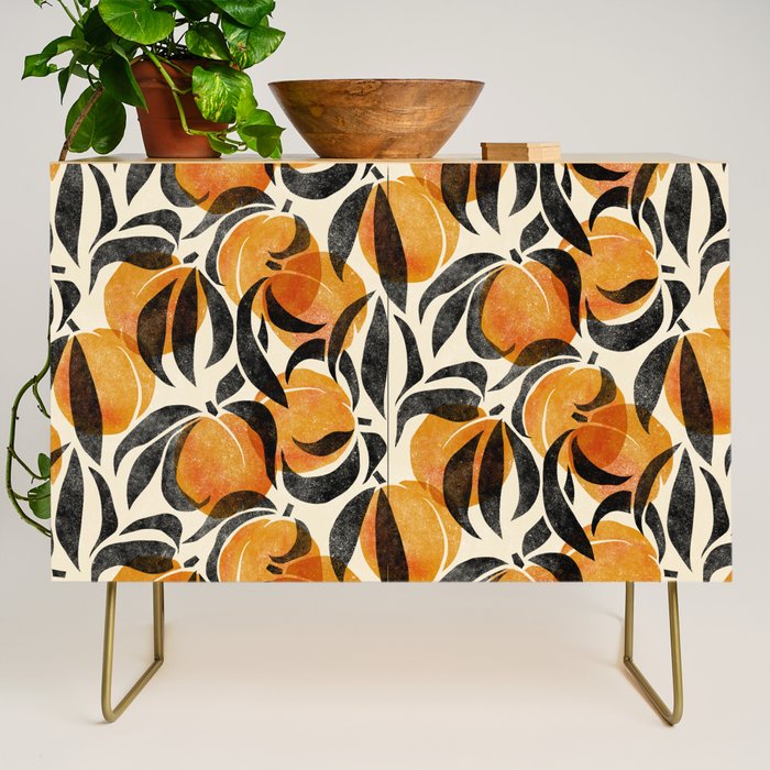 Peaches - marigold & black Credenza Gallery Image 1