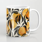 Peaches - marigold & black Coffee Mug Gallery Image 1