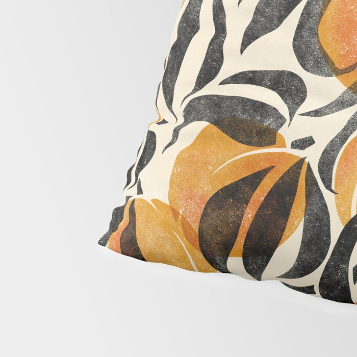 Peaches - marigold & black Pillow Sham Gallery Image 4
