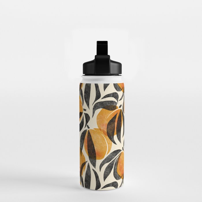 Peaches - marigold & black Water Bottle Gallery Image 2