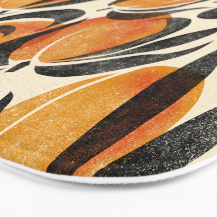 Peaches - marigold & black Bath Mat Gallery Image 3