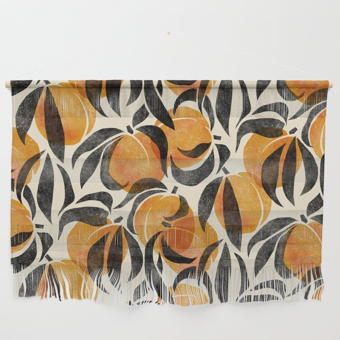 Peaches - marigold & black Wall Hanging Gallery Image 1
