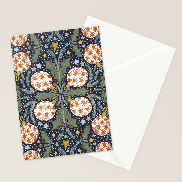 Yuletide Ornament Bliss Stationery Card Gallery Image 2