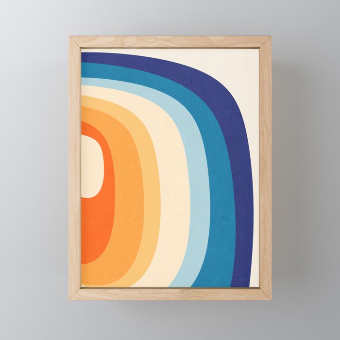 Rainbow rings - retro Mini Art Print Gallery Image 1