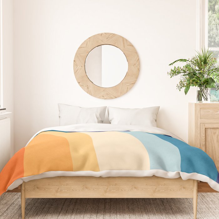 Rainbow rings - retro Duvet Cover Gallery Image 3