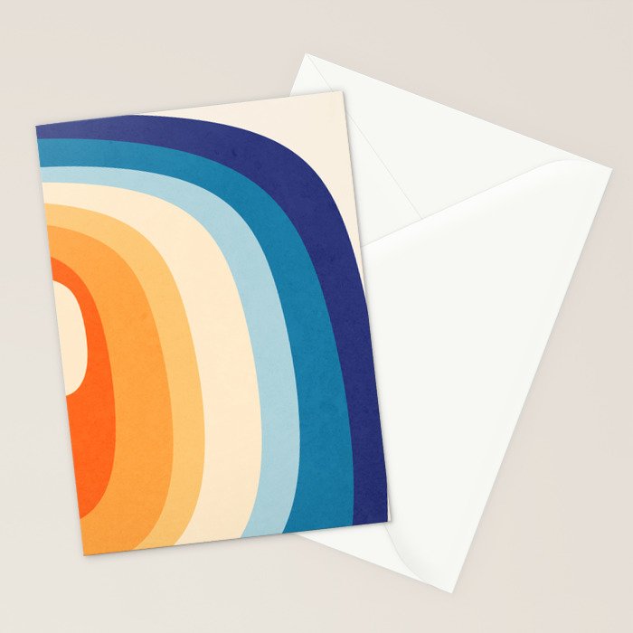 Rainbow rings - retro Stationery Card Gallery Image 2