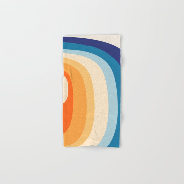 Rainbow rings - retro Bath Towel Gallery Image 1