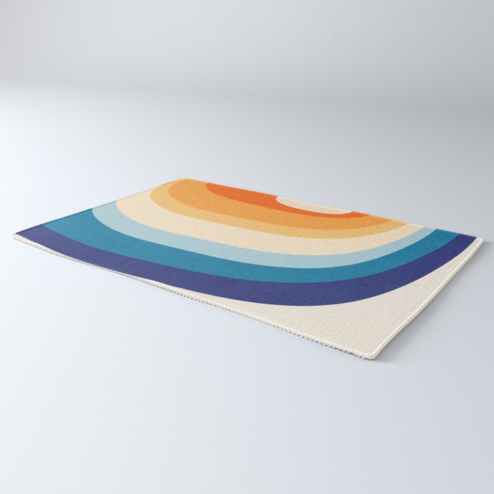 Rainbow rings - retro Rug Gallery Image 3