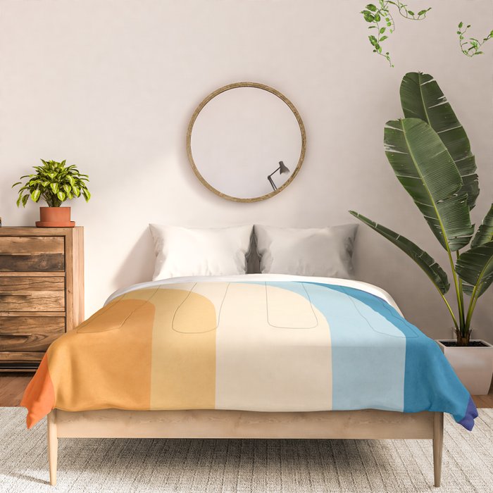 Rainbow rings - retro Comforter Gallery Image 3