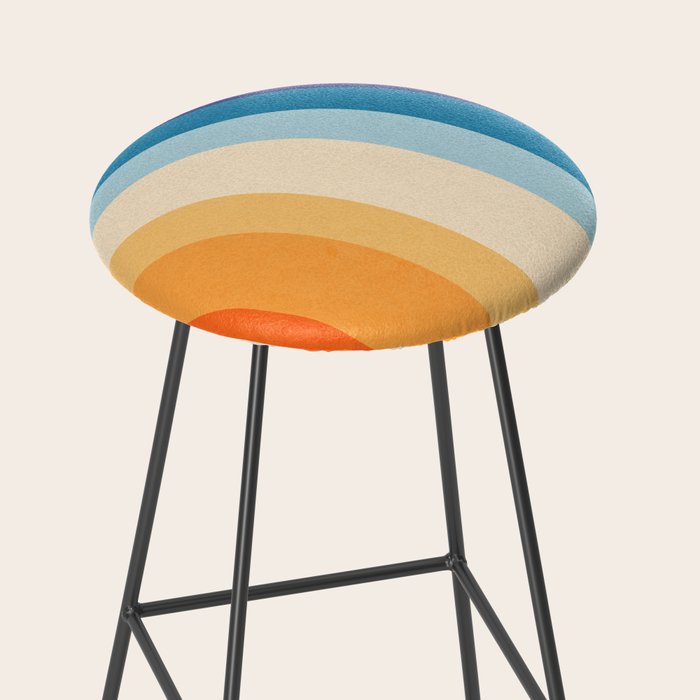 Rainbow rings - retro Stool Gallery Image 2