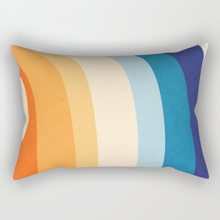 Rainbow rings - retro Rectangular Pillow Gallery Image 2