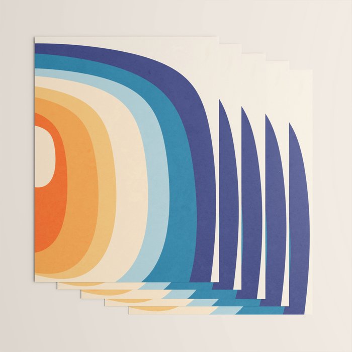 Rainbow rings - retro Wrapping Paper Gallery Image 3