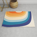 Rainbow rings - retro Rug Gallery Image 1
