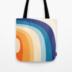 Rainbow rings - retro Tote Bag Gallery Image 1