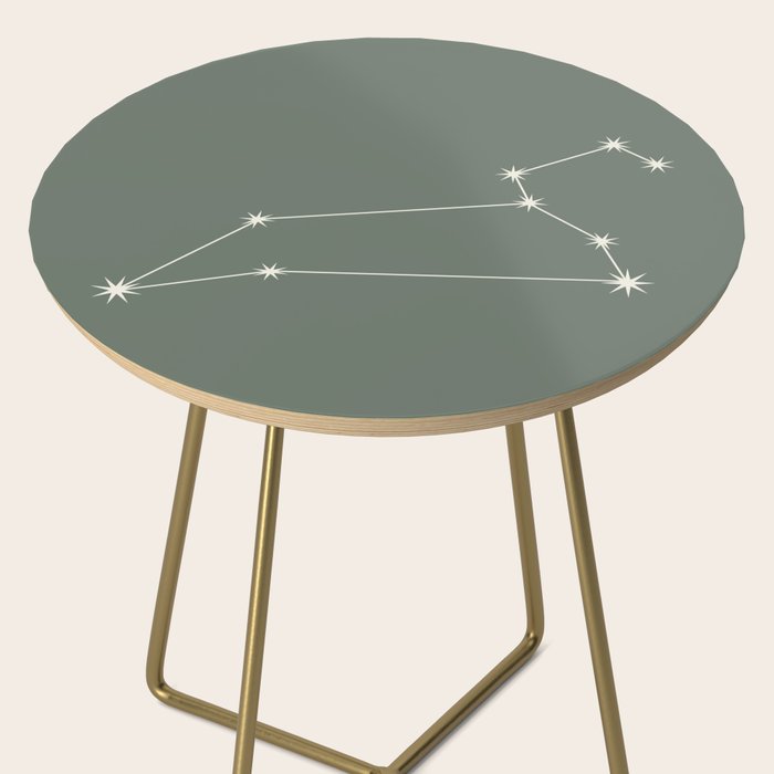Leo Zodiac Star Constellation Line Art Sage Side Table Gallery Image 2