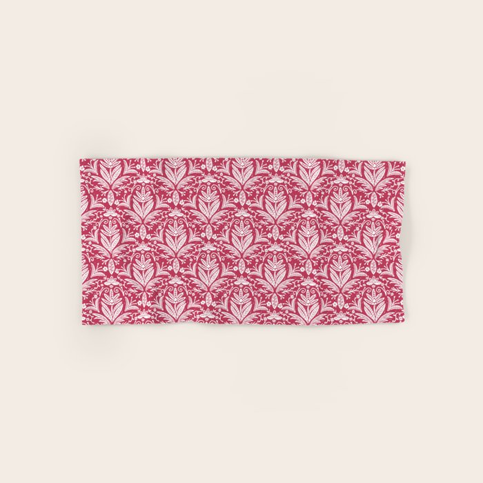 Tropical Paradise . Viva Magenta Bath Towel Gallery Image 1
