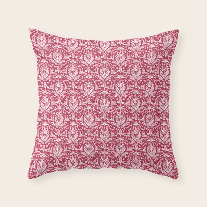 Tropical Paradise . Viva Magenta Throw Pillow Gallery Image 6